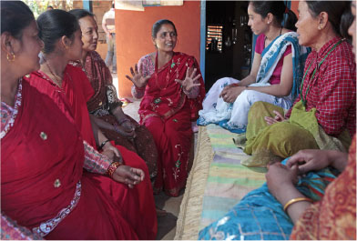 Working group of women